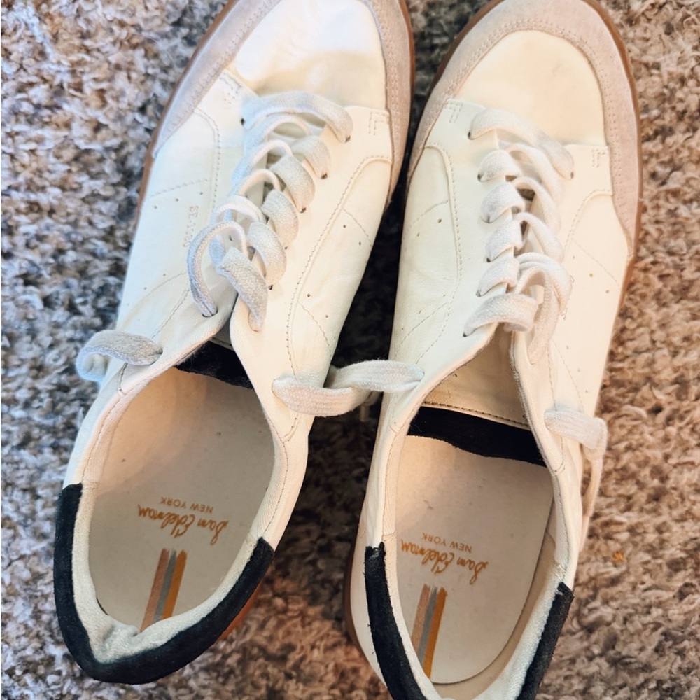 Sam Edelman White and Black Sneakers